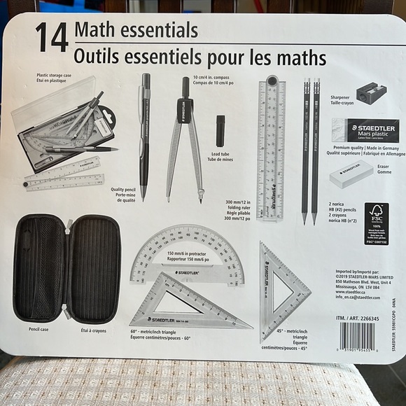 Staedtler 14 pcs Math Essentials Kit - Picture 2 of 2